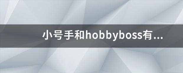 小号手和hobbyboss有何区别？