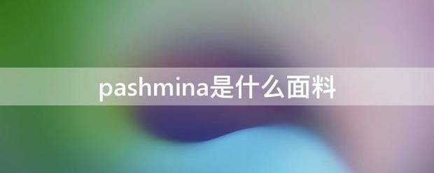 pa来自shmina是什么面料