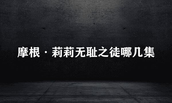 摩根·莉莉无耻之徒哪几集