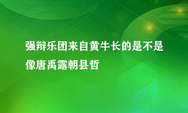 强辩乐团来自黄牛长的是不是像唐禹露朝县哲