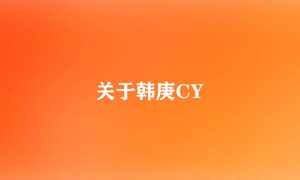 关于韩庚CY