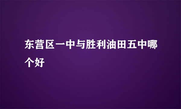 东营区一中与胜利油田五中哪个好