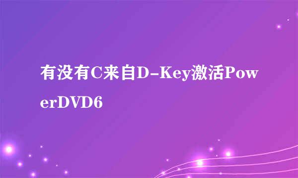 有没有C来自D-Key激活PowerDVD6