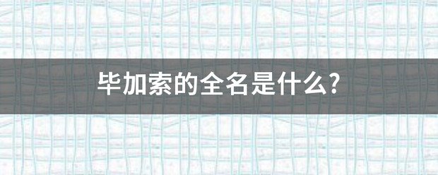 毕加索的全名是什么?