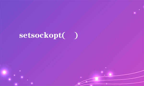 setsockopt( )