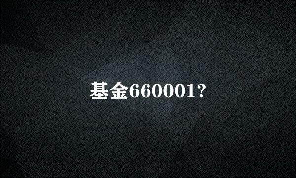 基金660001?