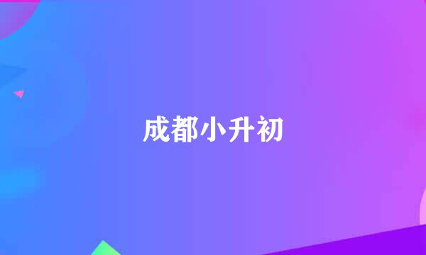 成都小升初