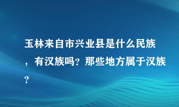 玉林来自市兴业县是什么民族，有汉族吗？那些地方属于汉族？