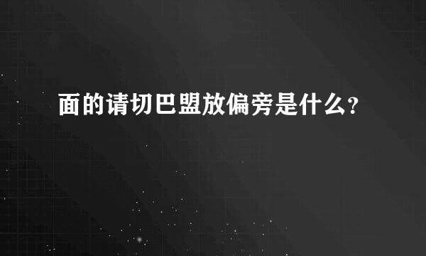 面的请切巴盟放偏旁是什么？