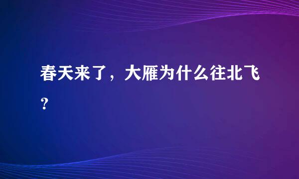 春天来了，大雁为什么往北飞？