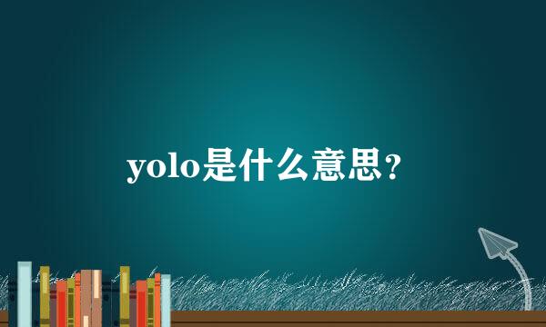 yolo是什么意思？