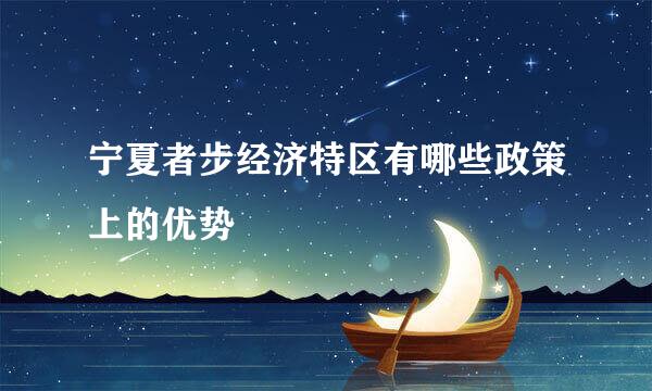 宁夏者步经济特区有哪些政策上的优势