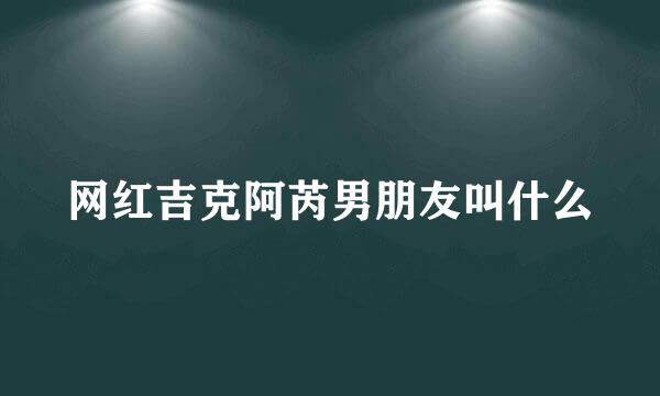 网红吉克阿芮男朋友叫什么