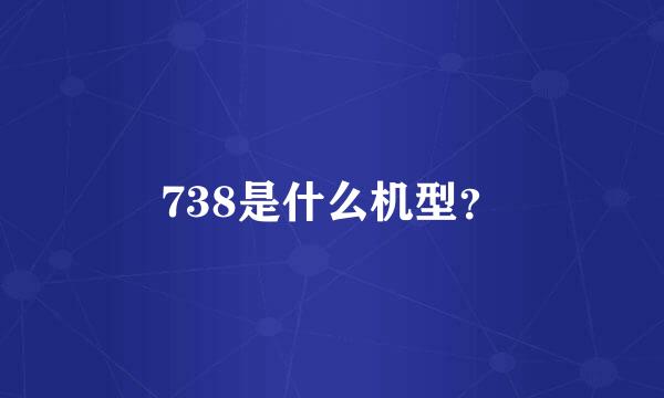 738是什么机型？