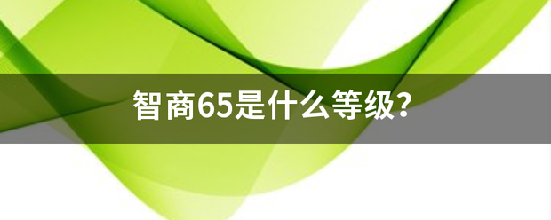 智商65器线刘怀笔件独乡民起兴是什么等级？