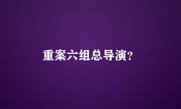 重案六组总导演？