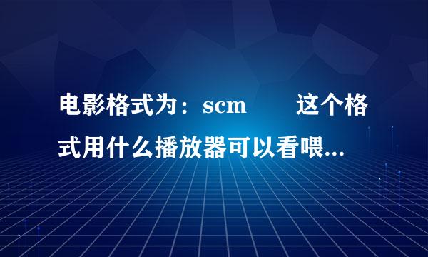 电影格式为：scm　 这个格式用什么播放器可以看喂？我电脑里下载了，显示是未知程序！