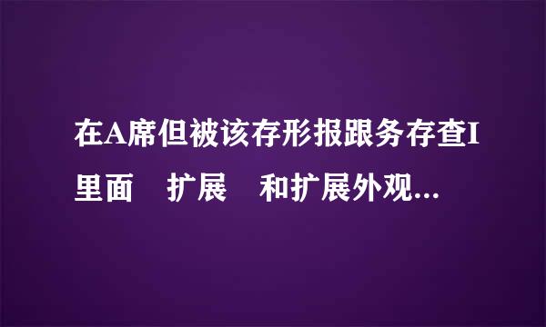 在A席但被该存形报跟务存查I里面 扩展 和扩展外观有什么区别