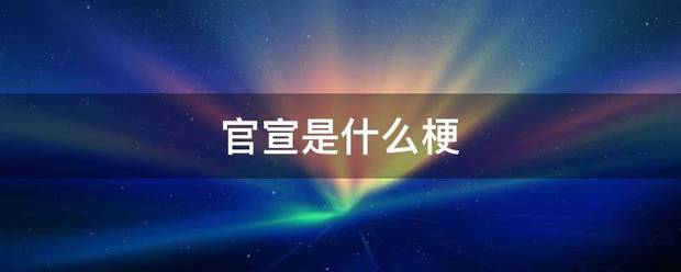 官宣是什么梗