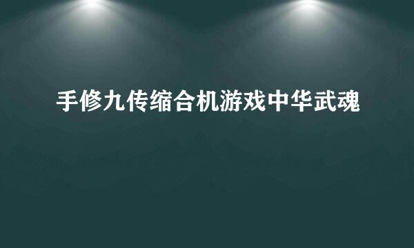 手修九传缩合机游戏中华武魂