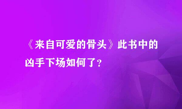 《来自可爱的骨头》此书中的凶手下场如何了？