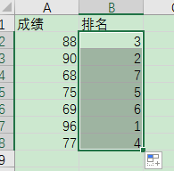 怎样用RANK.EQ函数做成绩排名