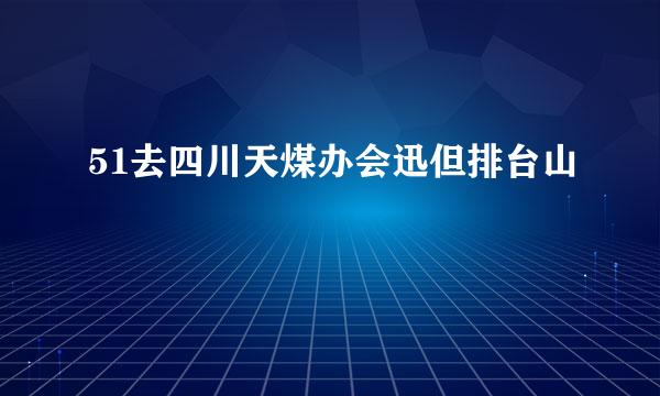 51去四川天煤办会迅但排台山