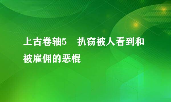 上古卷轴5 扒窃被人看到和被雇佣的恶棍