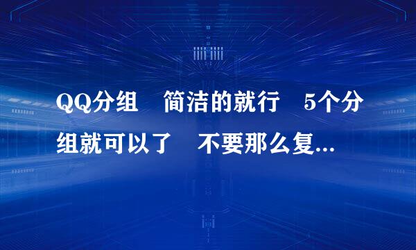 QQ分组 简洁的就行 5个分组就可以了 不要那么复杂的 QQ人少 就想要个经典的