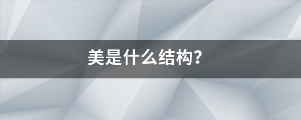 美是什么结构？