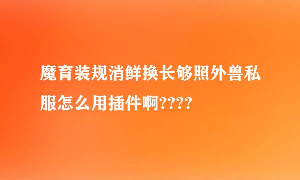 魔育装规消鲜换长够照外兽私服怎么用插件啊????