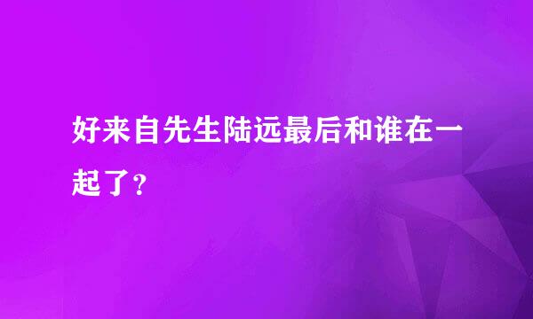 好来自先生陆远最后和谁在一起了？