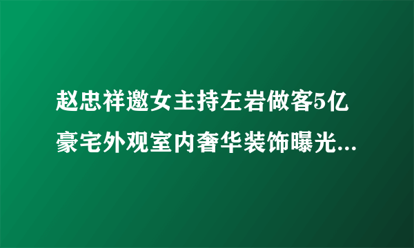 赵忠祥邀女主持左岩做客5亿豪宅外观室内奢华装饰曝光(图)（5）