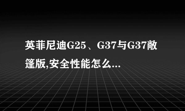 英菲尼迪G25、G37与G37敞篷版,安全性能怎么样？会不会像国产的本田，丰