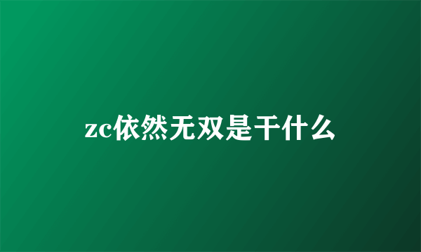 zc依然无双是干什么