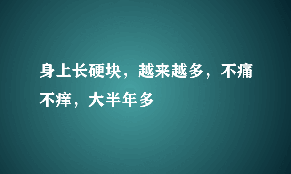 身上长硬块，越来越多，不痛不痒，大半年多