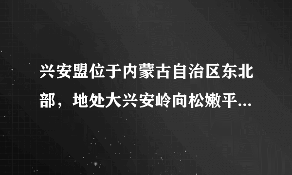 兴安盟位于内蒙古自治区东北部，地处大兴安岭向松嫩平原的过渡带，年降水量多年平均值为373-467毫米二平原占5%左右。耕地多坑洼地，以种植玉米和谷子、杂粮为主。2014年，兴安盟舍弃玉米种植，利用井灌，“旱改水”种植水稻。到2016年，又“水改旱”种起了旱地水稻。据此完成9-11题。兴安盟水稻种植业发展的方向应是（　　）A.提高机械化水平B. 扩大种植面积C. 扫造绿色地理标志品牌D. 推广喷灌、滴灌节水技术