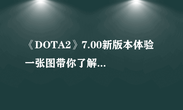 《DOTA2》7.00新版本体验  一张图带你了解新世界！