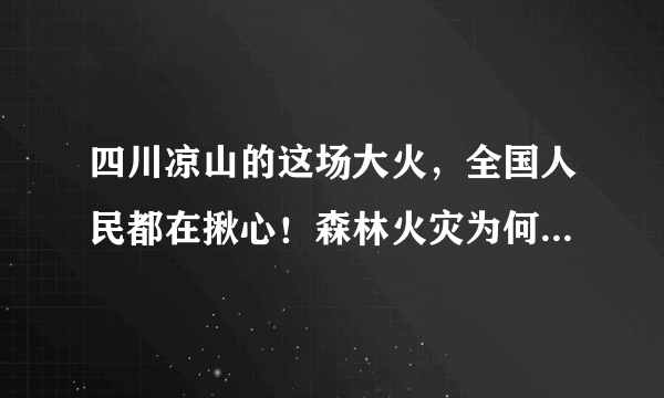 四川凉山的这场大火，全国人民都在揪心！森林火灾为何这么可怕？