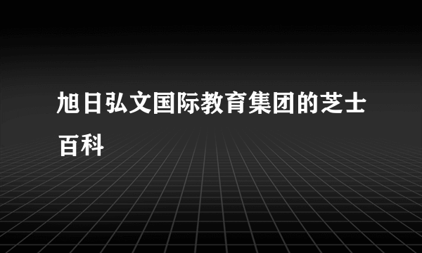 旭日弘文国际教育集团的芝士百科