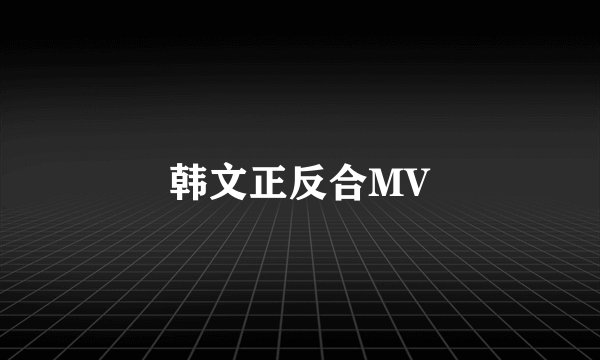 韩文正反合MV