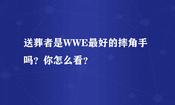 送葬者是WWE最好的摔角手吗？你怎么看？