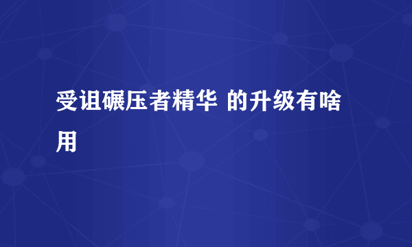 受诅碾压者精华 的升级有啥用