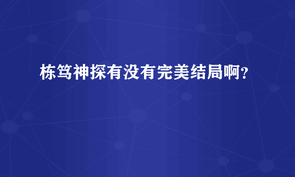 栋笃神探有没有完美结局啊？