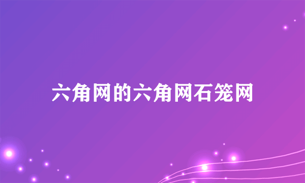 六角网的六角网石笼网