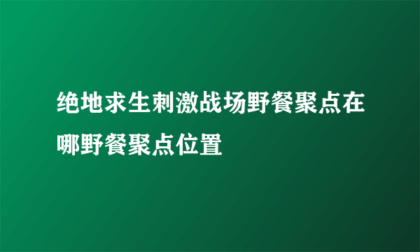 绝地求生刺激战场野餐聚点在哪野餐聚点位置