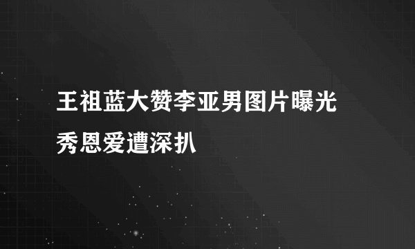 王祖蓝大赞李亚男图片曝光 秀恩爱遭深扒