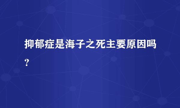 抑郁症是海子之死主要原因吗？