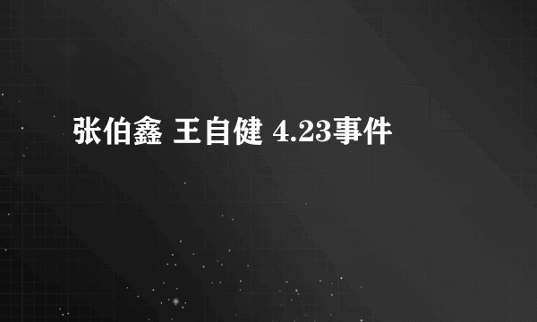 张伯鑫 王自健 4.23事件