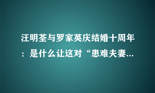 汪明荃与罗家英庆结婚十周年：是什么让这对“患难夫妻”不离不弃